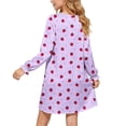 thumbnail image 6 of MKOSPLRT Nightgowns Silk Satin Pajama Dress for 5-15 Years Long Sleeve Sleepwear Soft Princess Cute Print Night Dress Wedding Party Casual Wear, 6 of 9