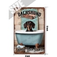 thumbnail image 5 of Dachshund Decor Wash Your Paws Dog Art Retro Aluminum Sign 12x8 IN Metal Tin Sign Funny Bathroom Wall Decor Dog Gifts Dachshund Dog Wall Art Antique French Wall Art, 5 of 6