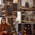 thumbnail image 7 of ShaoXinWan Halloween Ghost Pumpkin House Wooden Tabletop Ornament, 2D Spliceable Decor Sign, Festive Accent for Dining Table Cabinet Bookshelf Decor, 7 of 7