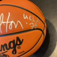 John Wooden UCLA Bill Walton Signed Official NCAA Basketball PSA DNA