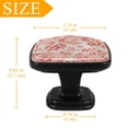 thumbnail image 3 of 4 Pcs Cabinet Handle Drawer Pulls Plum Pattern Knobs with Screws Square Furniture Office Cabinet Knob Decoration, 3 of 5