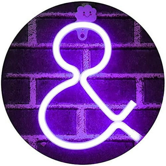LINLIN Neon Sign, Letter Neon Signs Neon Alphabet Light Light Up LED Letters Lights Light Up Marquee Letters Lights Battery USB Purple