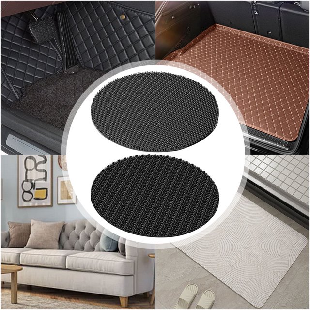 Adhesivos Para Fijación De Alfombras Parches fijos para alfombra de coche, tapetes antideslizantes, cinta adhesiva de agarre para alfombrilla de suelo de coche, 2 uds.
