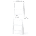 thumbnail image 6 of Ballucci Blanket Ladder, 5 Tier Wood Leaning Towel Rack and Quilt Display Shelf, White, 6 of 6