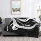 thumbnail image 2 of Balery Abstract Black White Swirls Manta de Franela con Dibujo, Lujo Ultra Suave y Cálido, Antipelusa y Resistente a las Arrugas para Cama, Sofá, Camping -80"x60", 2 of 6