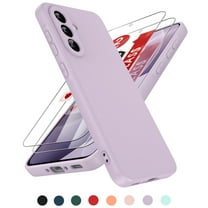 LeYi for Galaxy A36 5G Phone Case: Samsung A36 5G Case with 2 Pack Tempered Glass Screen Protector, Soft Liquid Silicone Shockproof Anti-Scratch Phone Case for Galaxy A36, Purple