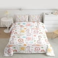 thumbnail image 2 of Castle Fairy Kawaii Wildlife Elephant Lion 3-Piece Full Size Comforter Sets for Children Preppy Teens,Animal Giraffe Bedding Comforter Set,Cartoon Wildlife Lightweight Bedding Sets, 2 of 8