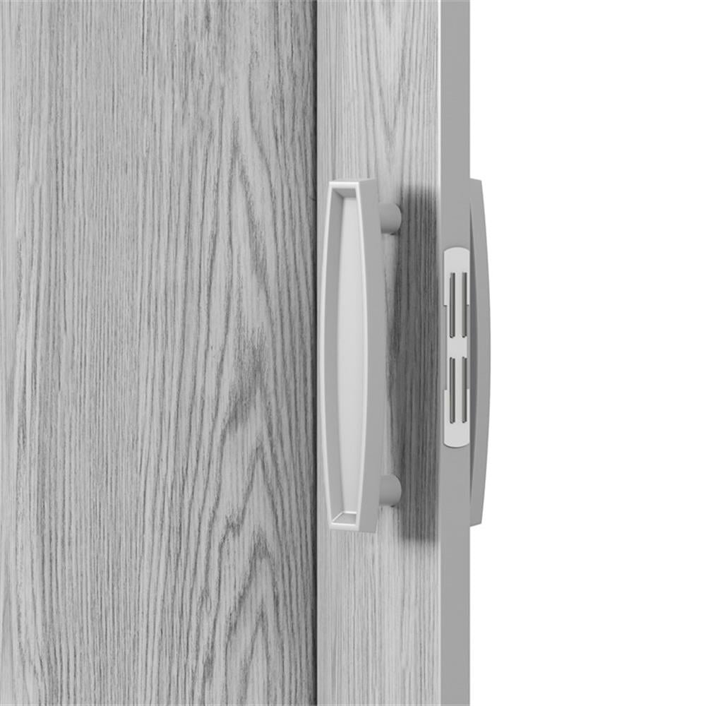 Pemberly Row 48" W PVC Foldable Accordion Doors or Privacy Room Divider - Grey