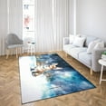 thumbnail image 4 of Hello Winter Corgi Welcome Snowy Night Watercolor Vintage Indoor Rug Welsh Corgi Dog Lover Gifts Idea Carpet Living Bed Room Sofa Home Decor - 01011, 4 of 5