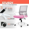 thumbnail image 4 of NEO CHAIR Pink Office Chair, Ergonomic Lumbar Support, Adjustable Desk Chair with Armrests, Pink, 4 of 7