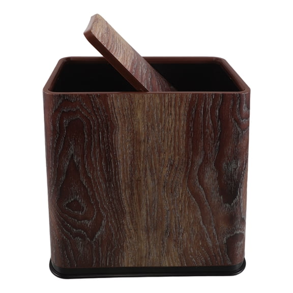 LOLIPPYY Brown Kitchen Trash Bin Narrow Plastic Garbage Can for Space Saving and Convenient Waste Disposal