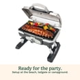 thumbnail image 3 of Cuisinart Petit Gourmet Portable Tabletop Outdoor LP Gas Grill, Silver/Black, 3 of 8