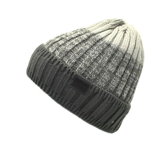 Dyfzdhu Women Men Knitted Winter Fashion Sport Color Hats Hairball Raccoon Warm Ski Cap Trim Hat