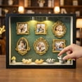 thumbnail image 3 of 2026 New DIY Mini Museum Silhouette Box - Lighted Shadow Box Display with 6 Figurines (4 Cats & 2 Plants) & 6 Gold Mini Frames, Personalized Memory Showcase for Home Decor(Beige), 3 of 5