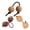 Set of 3 strings, variant on Sandball African Shaker Double Gourd Hand Percussion Instrument Rhythm Instrument for Beginners Lovers Easily Use