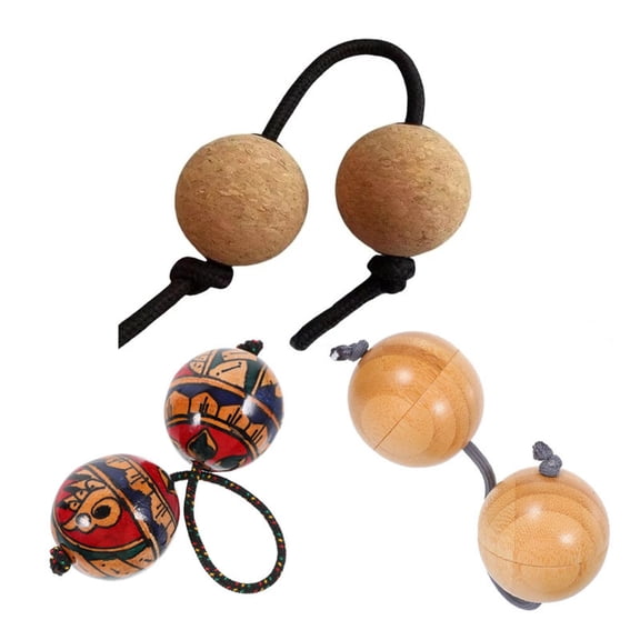 Sandball African Shaker Double Gourd Hand Percussion Instrument Rhythm Instrument for Beginners Lovers Easily Use