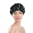 thumbnail image 2 of Green Surfboard Shower Cap, Reusable Bath Hair Hat for all Hair Lengths Hair Cover with Elastic Band Double Waterproof Layers Bathing Hat, 2 of 5