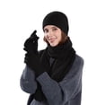 thumbnail image 4 of Fenny Beanie for Women Fleece Slouchy Womens Scarves Touch Screen Winter Gloves Men Cold Weather Beanies Black, 4 of 4