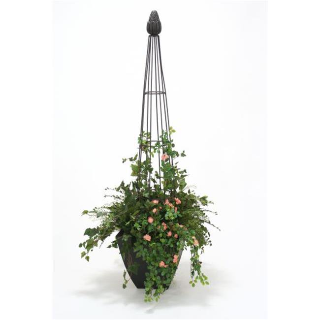 Distinctive Designs 1975 Topiary Form Garden in Metal Planter Greens