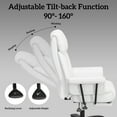 thumbnail image 6 of Solfway Big and Tall Office Chair 400lbs, Reclining Home Office Desk Chair with Footrest for Adult, High Back Wide Seat Executive Computer Chair, White, 6 of 9