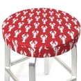 thumbnail image 3 of Daiia Cartoon Lobster Stool Covers Round,Round Bar Stool Covers Waterproof Bar Chair Covers Washable Stool Cushion Slipcover for 12-14 Inch Chair-13 inch, 3 of 7