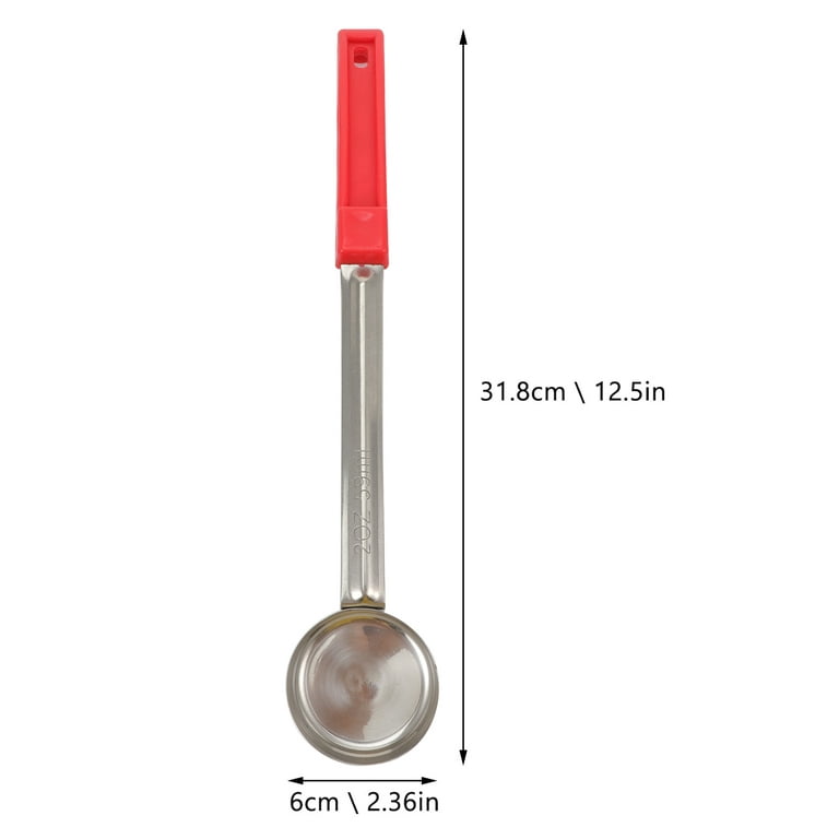 Habanerofire 4 Ounce Slotted Stainless Steel Portion Control Ladle Spoon  for Measuring and Serving; Commercial Grade Serving Scoops [Pack of 2]