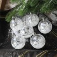 thumbnail image 2 of Bolas de Navidad transparentes bolas de nieve bolas pintadas a mano Adornos de árbol de Navidad colgantes decoraciones de techo de ventana, 2 of 4