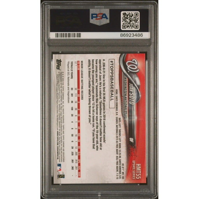 Juan Soto 2018 Bowman Paper Prospects Rookie Card #BP52 PSA