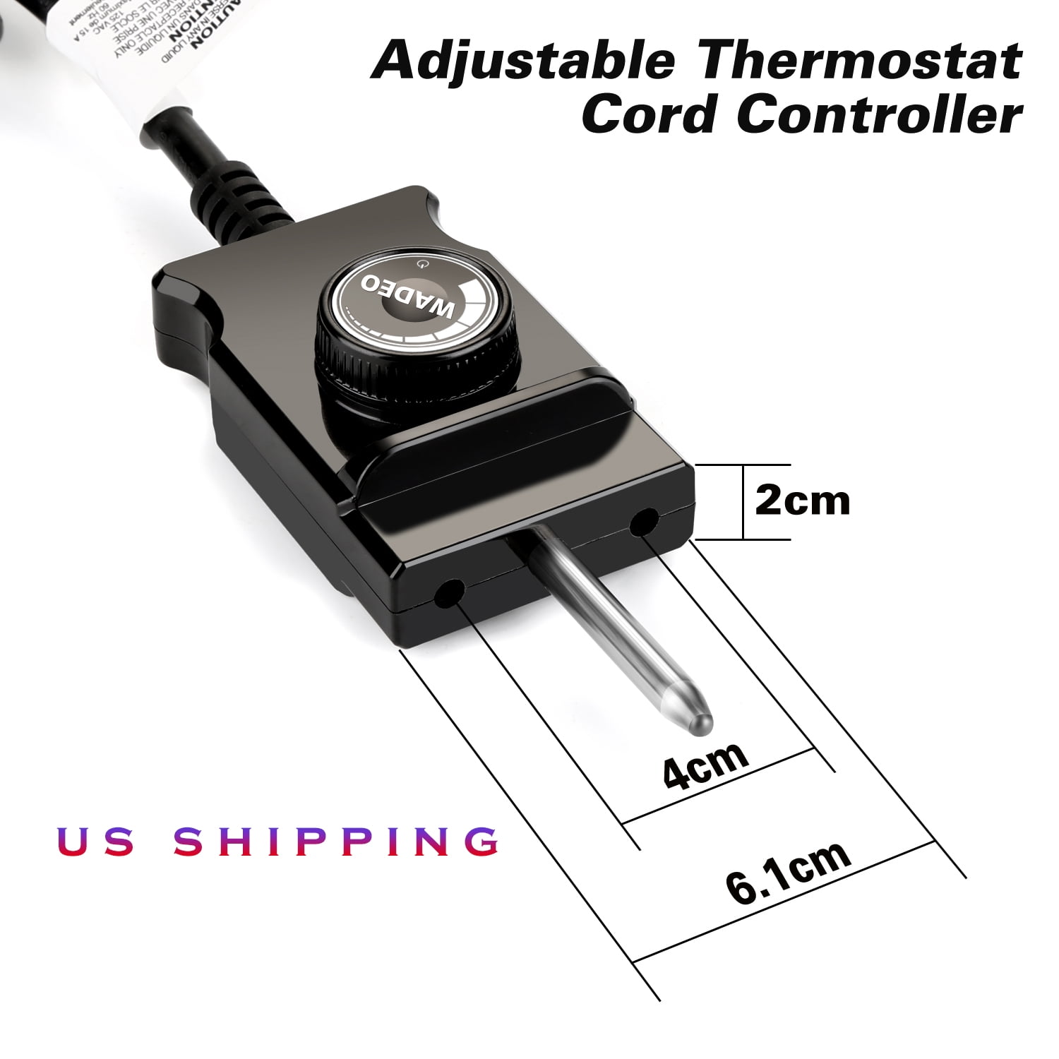 WADEO Adjustable Thermostat Probe Control Cord for Electric Skillet