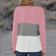thumbnail image 4 of MIUOWANP Women's Fashion Hoodies & Sweatshirts Plus Size Oversized Long Sleeve Round-Neck Color Block For Girls Light Weight Soft With Pockets Shirts White S, 4 of 5