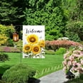 thumbnail image 4 of ChloropLastid Welcome Sunflower Garden Flag 12x18 Inch Small Summer Sunflower Double Sided for Outside Yard Flags Hello Sunshine Butterflies Floral Holiday Seasonal Outdoors Flag, 4 of 10