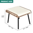 thumbnail image 6 of Dextrus 2-Piece Outdoor Wicker Ottoman with Beige Cushions, Patio Rattan Foot Rest, 6 of 7