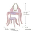 thumbnail image 5 of Fantasy Fields Little Princess Vanity with LED Illuminated Mirror, Pink, 5 of 6