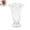 White, variant on Ruffled Vase Display with Wavy Rim, Hand Blown Glass Vase for Flowers, Blown Glass Decor Centerpiece with Ribbed Panels for Tabletop Shelf Mantel Home Decor