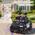 thumbnail image 6 of 24V Kids Ride on Police Car, Licensed RAM 1500 2 Seater Ride on Car with Remote Control, Bluetooth, LED Lights, Trunk Storage, 4 Wheel Suspension, Ride on Toys for Big Kids Boys Girls Ages 3-8, Black, 6 of 11