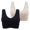 Black+Beige, variant on M-6XL U-shaped Beauty Back Sports Bra Solid Yoga Running Vest Bra Wire Free Workout Fitness Bralettes One-piece Sports Crop Tops， 2 Pack