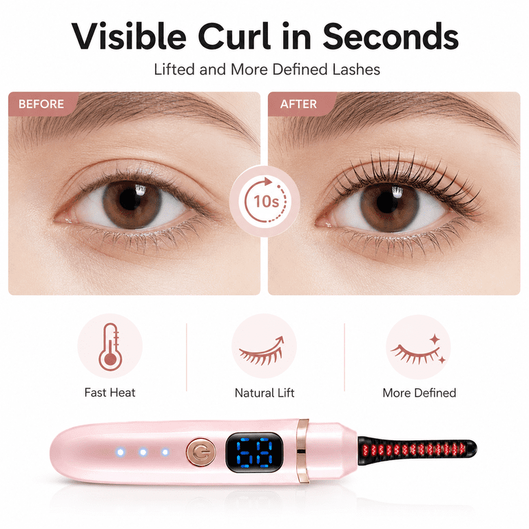 MTUYELI Heated Eyelash Curler, 3 Temperature Settings photo 3