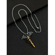 QQTDFG Men Western Dragon Charm Glow in the Dark Necklace for Men Jewelry for Men-default