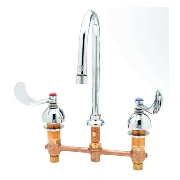 T And S Brass B-2867-04 Deck Mounted Medical Faucet - Chrome