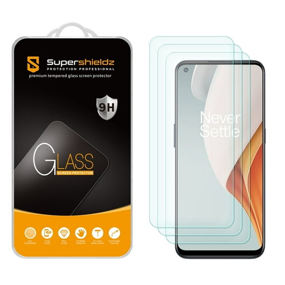 [3-Pack] Supershieldz for OnePlus Nord N100 Tempered Glass Screen Protector, Anti-Scratch, Anti-Fingerprint, Bubble Free