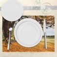 thumbnail image 3 of Ambesonne Fall Place Mats Set of 4, Red Swedish Country House, Standard Size, Multicolor, 3 of 6