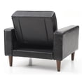 thumbnail image 6 of Glory Furniture Andrews Faux Leather Convertible Chair in Black, 6 of 6