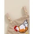 thumbnail image 6 of Hirigin Newborn Baby Boy Corduroy Overalls Sleeveless Dinosaur Embroidery Romper 0 3 6 9 12 Months Cute Summer Clothes, 6 of 7
