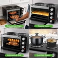 thumbnail image 4 of NutriChef 2-in-1 Convection Oven & Cooker, 30 Quart 1500W Multi-Function Oven with Dual Hot Plates, 7 Cooking Modes, Rotisserie, Broil & Bake, 19.6"x16"x13.5", 4 of 5
