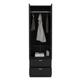 thumbnail image 2 of Newboti Furniture Vico 76" High Armoire Wardrove Closet With 2 Drawers, Double Door Cabinet, One Shelf And Hanging Rod, Bedroom Clothes Storage Cabinet Organizer88837, 2 of 9