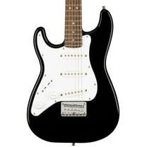 Squier Mini Stratocaster Left-Handed Electric Guitar, Laurel Fingerboard, Black