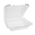 thumbnail image 6 of Pactiv Foam Hinged Lid Containers Dual Tab Lock 9.13 x 9 x 3.25 1-Compartment White 150/Carton, 6 of 6