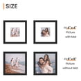 thumbnail image 2 of Sindcom 6 Pack 8x8 Picture Frames,Display Pictures 4x4with Mat or 8x8 Without Mat,Gallery Wall Photo Frames, Black, 2 of 7