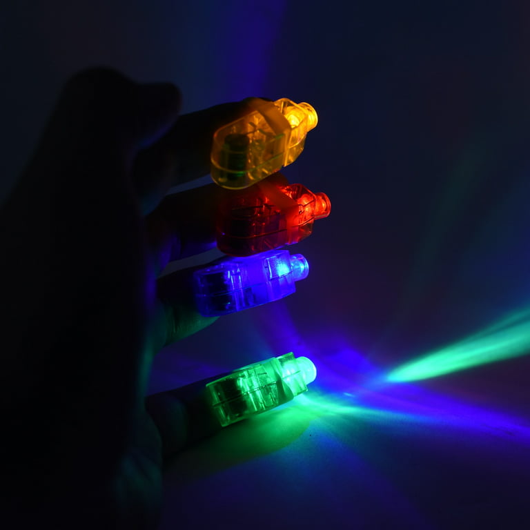 Flashing LED Glowing EDM Rave Blinking Finger Light Set Halloween Dance  Party Favor Lights