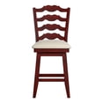thumbnail image 6 of Weston Home Sheena Ladder Back 24" Wood Swivel Counter Stool, Antique Red, 6 of 6